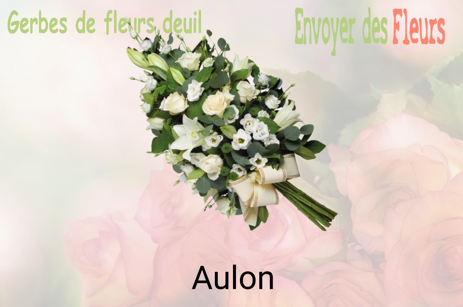 Gerbe de fleurs de deuil livrée à Aulon
